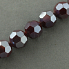 Electroplate Glass Beads Strands EGLA-R018-8mm-9-2