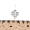 Brass Micro Pave Cubic Zirconia Stud Earring Findings KK-Z094-07P-4