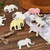 40Pcs Unfinished Blank Wooden Elephant Pendants Set for Painting Arts WOCR-FH0001-01-4