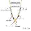 Stainless Steel Crystal Rhinestone Flat Round Pendant Glass Beaded Necklaces for Women GE4228-1-1