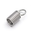 304 Stainless Steel Coil Cord Ends X-STAS-N071-03-1