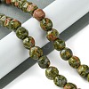 Natural Unakite Beads Strands G-H023-A02-01-2