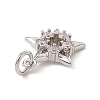 Brass Micro Pave Cubic Zirconia Charms ZIRC-F132-31P-3