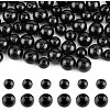 400Pcs 2 Styles Undyed Natural Ebony Wood Beads WOOD-FH0001-99-1