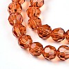 Baking Paint Transparent Glass Beads Strands LS-DGLA-A035-T6mm-A04-4