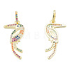 Brass Micro Pave Colorful Cubic Zirconia Pendants ZIRC-N039-259-1