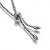 Tarnish Resistant Adjustable 304 Stainless Steel Slider Bracelets LS-BJEW-O170-08P-3