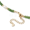 Dyed Natural Malaysia Jade & Natural Cultured Freshwater Pearl Bead Bracelets & Necklaces Sets SJEW-JS01373-02-6
