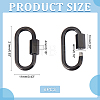 Unicraftale 304 Stainless Steel Screw Carabiner Lock Charms STAS-UN0050-89EB-3