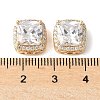 Brass Micro Pave Cubic Zirconia Beads KK-A253-20G-04-3