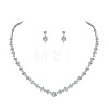 Brass Cubic Zirconia Jewelry Sets FS-WG75FBD-01-2