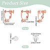 24Pcs Brass Screw On Clip-on Earring Findings KK-SP0001-20RG-2