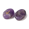 13Pcs Natural Amethyst Rune Stone G-C095-02F-2