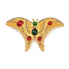 Retro Alloy Rhinestones Butterfly Brooches JEWB-S022-10A-2