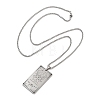 Non-Tarnish 201 Stainless Steel Rectangle with Constellation Pendant Necklaces NJEW-M223-02G-3