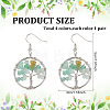 4 Pairs 4 Style Natural Mixed Gemstone Chips Tree of Life Dangle Earrings EJEW-AN0002-48-6