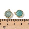 Natural Amazonite Faceted Flat Round Charms G-U028-03G-04-3