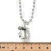 Brass Black Enamel Halloween Ghost Pendant Necklaces NJEW-B135-01A-P-5