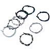 32Pcs 8 Styles Polyester & Spandex Cord Braided Bead Bracelets BJEW-TAC0064-2