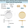 60Pcs 2 Colors 304 Stainless Steel Stud Earring Settings STAS-BBC0009-84-2