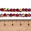 Electroplate Transparent Glass Beads Strands EGLA-K015-18D-4