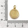 Brass Micro Pave Clear Cubic Zirconia Pendants ZIRC-I070-068G-3