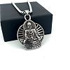 Vintage Punk Style 304 Stainless Steel Buddha Pendant Necklaces for Men MR6737-1