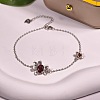 925 Sterling Silver & Cubic Zirconia & Quartz Link Bracelets FS-WGAB3DC-10-1