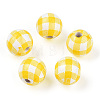 Printed Wood European Beads WOOD-G022-13G-1