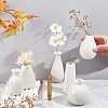  6Pcs 6 Style Mini Ceramic Floral Vases for Home Decor BOTT-NB0001-05-3