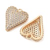 Brass Micro Pave Clear Cubic Zirconia Pendants KK-S388-01G-04-2