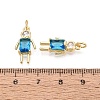 Brass Micro Pave Cubic Zirconia Pendants KK-N287-32C-G-3