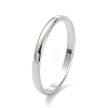 Non-Tarnish 2mm Polished Plain Dome Finger Ring for Girl Women RJEW-C012-05D-P-3