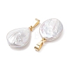Natural Baroque Keshi Pearl Pendants PALLOY-JF05468-2