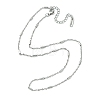 304 Stainless Steel Column Link Chain Necklace for Men Women NJEW-YW0001-15-1