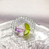 Handmade Lampwork Beaded Finger Rings WG8AEDA-03-1