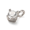 925 Sterling Silver Clear Cubic Zirconia Flat Round Charms STER-U009-07P-01-2