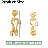 Brass S-Hook Clasps KK-HS0002-04G-2