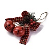 Christmas Theme Cloth Bowknot Pendant Decorations HJEW-Q002-01B-2