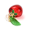 8Pcs Baking Paint Transparent Glass Charms PALLOY-JF04490-5
