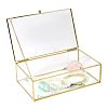 Transparent Glass Jewelry Organizer Display Cases with Metal Frame AJEW-WH0410-465A-1-1
