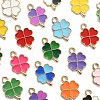 90Pcs 18 Colors Alloy Enamel Pendants ENAM-CJ0003-33-5