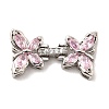 Brass Micro Pave Cubic Zirconia Fold Over Clasps KK-C075-35P-1