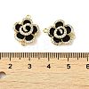 Brass Micro Pave Clear Cubic Zirconia Connector Charms KK-B079-05G-3