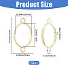 32Pcs Alloy Oval Open Back Bezel Connector Charms FIND-CA0011-77LG-2