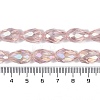 Transparent Electroplate Glass Beads Strands EGLA-T8mm-B18-4