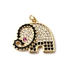 Brass Micro Pave Cubic Zirconia Pendants KK-K419-02G-1