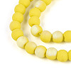 Frosted Opaque Glass Beads Strands LS-GLAA-T032-P6mm-MBB16-3