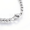 Tarnish Resistant 201 Stainless Steel Ball Chain Bracelets X-BJEW-E295-08-3