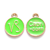 Alloy Enamel Pendants X-ENAM-S124-01A-06E-1